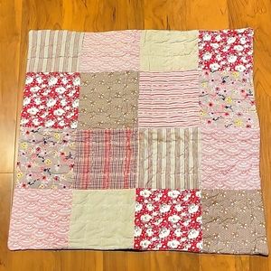 SUNDANCE QUIN PATCHWORK EURO SHAM W/KANTHA stitching New $65 Beautiful